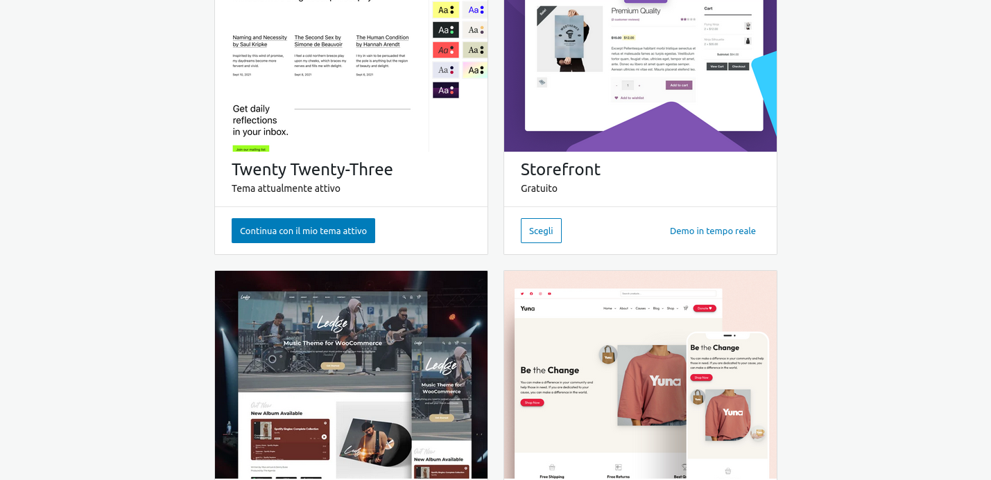 Come installare il tema WooCommerce per un negozio online - blog di ...
